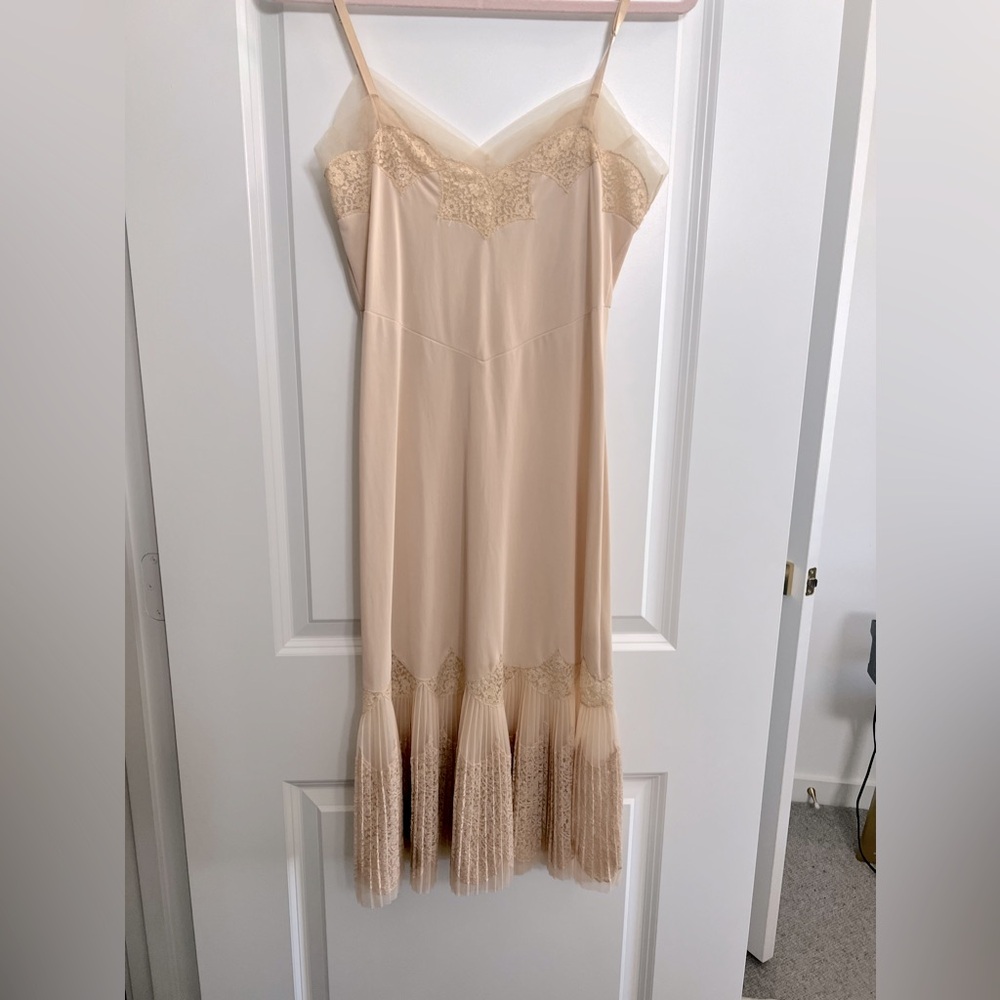 Beautiful vintage Van Raalte pleated full slip